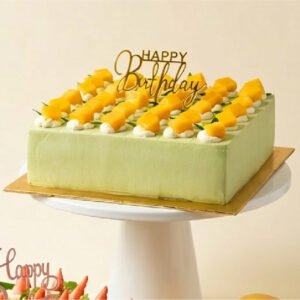 Mango Cubes Pandan Cake | 10" x 10" Square (64 Slices)